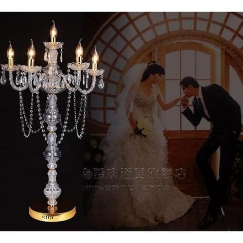 100cm Height Crystal Wedding Centerpiece acrylic candelabras electric plug in Table Decoration road leads 10pcs/lot