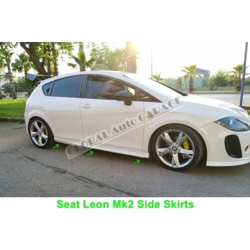 For Seat Leon Mk2 Side Skirt 2006-2012 Sill Trim Car Styling Auto Accessory Universal Spoiler Mud Flaps Lip Splitter Bumper