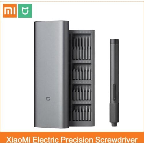 2020 Xiaomi Mijia Electrical Precision Screwdriver Kit 2 Gear Torque 400 Screw 1 Type-C Rechargeable Magnetic Aluminum Case Box