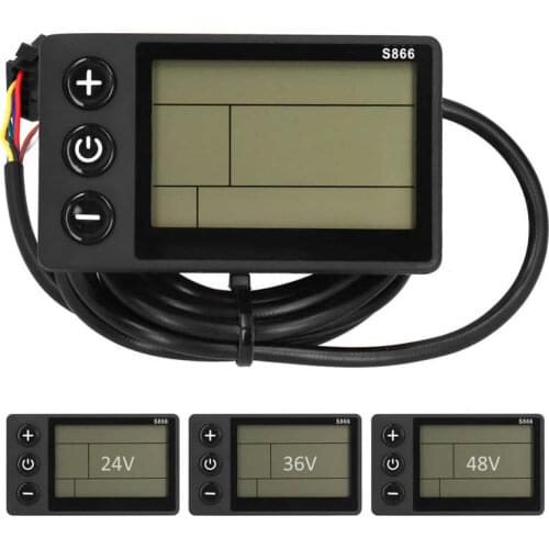 E-Bike 24V/36V/48V LCD Display Speed Controller Electric Bicycle Car Scooter Waterproof Lightweight LCD Display Panel Plastic