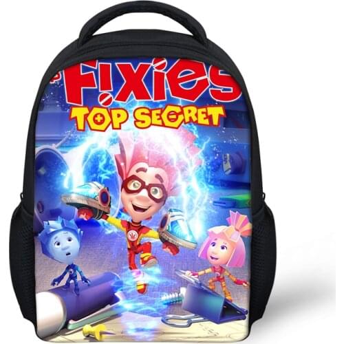 HALYUNASC Cool Kindergarten Backpack Russian Cartoon The Fixes Pattern Students School Bag Kawaii Boys Girls Mochila Book Bag