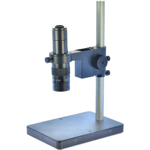 50mm Ring 0.7X-4.5X 180X Microscope Lens Table Stand Dual Ring Holder 40mm Ring Zoon C-Mount Glass Lens for Microscope camera