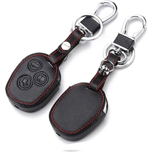 Leather car key case coverset protector car key cover accessories fit for ford Mondeo Fiesta Focus C-Max key cover