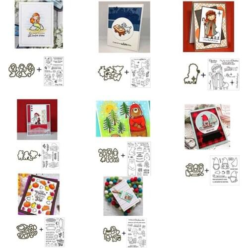 Animals Metal Cutting Dies&Coordinating Stamps For Scrapbooking Craft Die Cut Embossing Stencil Card Make