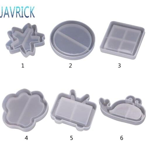 New Quicksand Mold Snowflake Round Square Model DIY Handmade Pendant Jewelry Making Silicone Molds Crystal Epoxy Mould F3MD