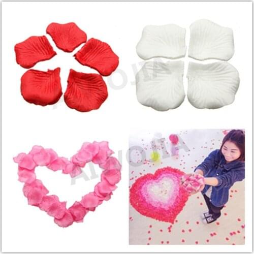 New Qualified 3000pcs Wedding Party Flower Ornaments Multicolor Silk Rose Artificial Petal Levert Dropship 8ZSH806