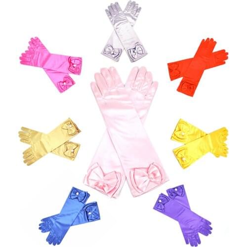 Snow Queen Princess Gloves Princess Girl Elsa Anna Cosplay Accessories Gloves Dress Up Girls Toys Birthday Party Christmas Gifts