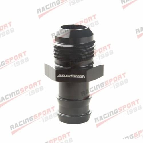 12AN AN12 AN-12 To 3/4" Barb Hose Straight Fitting Fuel Line Black