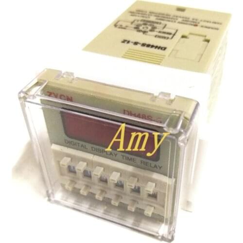 DH48S-S digital display time relay, 220v 24v 12v 380v cycle control time relay, include the base