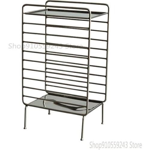 Scandinavian Modern Minimalist Light Luxury Wrought Iron Living Room Small Shelf Corner Table