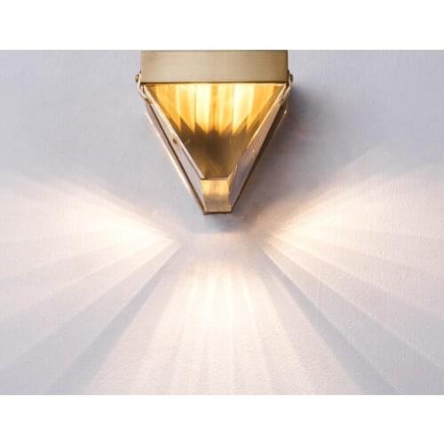 Modern crystal living room entrance hallway corridor wall lamp luxury wall lamp copper bedroom bedside lamp mouth LB022012