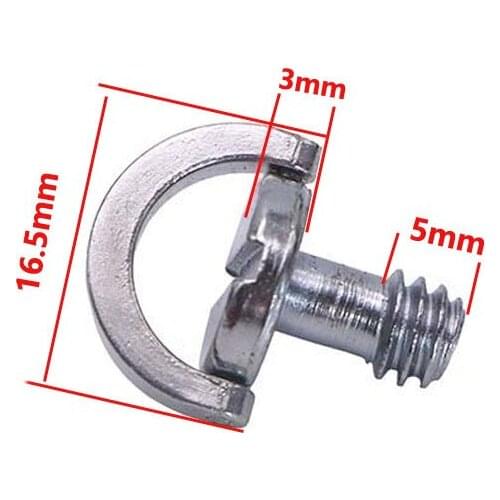 10pcs/lot 1/4" D-Ring Camera Screws for DSLR Camera Tripod Quick Release Plate