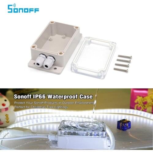 Sonoff IP66 Waterproof Cover Case for Sonoff Basic Wifi Switch/SONOFF POW/DUAL/TH16/G1 by Ewelink App Smart Home