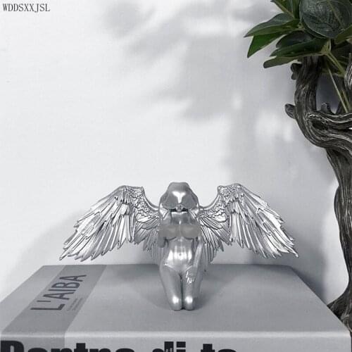 WDDSXXJSL European creative character sculpture decoration resin crafts Spray painted by hand home living room resin decoration