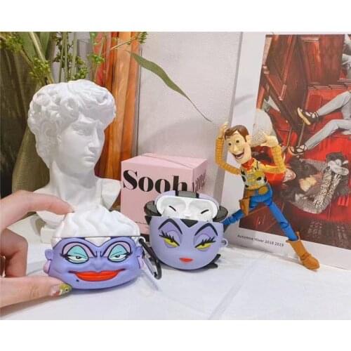 Disney 3D Witch Witch Wireless Earphone Protective Case for Apple Airpods Pro 1 2 3 Protective Case Gift