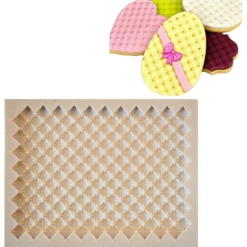Pearl lace diamond pattern fondant silicone mold DIY chocolate baking tool cake border decoration