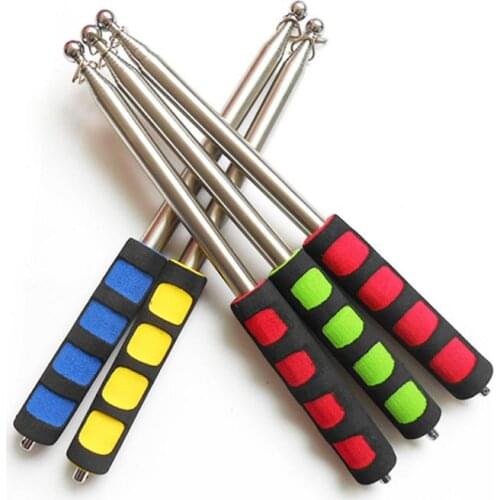 1.2m retractable stainless steel guide flag flagpole handheld sponge handle pointer for teaching