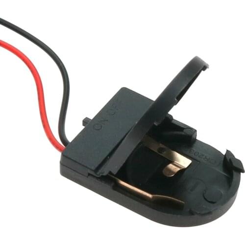 10pcs CR2032 Button Coin Cell Battery Socket Holder Case Cover with ON/OFF Switch Black/White/Clear 3V Battery Storage Box