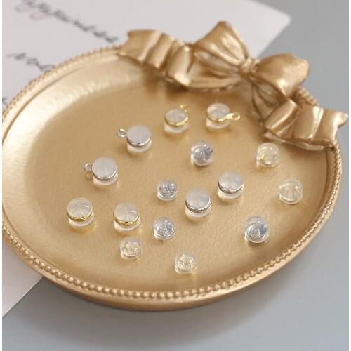 10pcs Copper-plated real platinum invisible silicone belt ear plug soft earplugs handmade jewelry earrings accessories materials