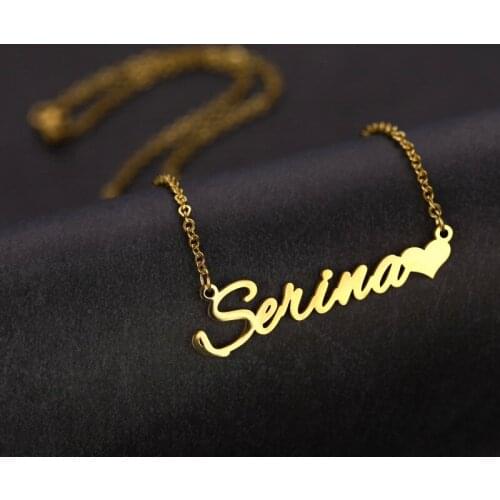 2019 New Fashion Custom Name Necklaces for Women Girls Mom Personalized Necklace & Pendant Nameplate Stainless Steel Jewelry