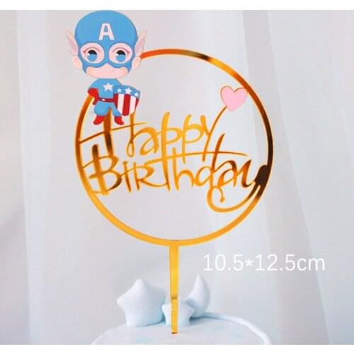 2020 INS Unicorn Acrylic Happy Birthday Cake Topper Rainbow Cake Topper Supplies for Boys Girls Birthday Party Cake Decorations