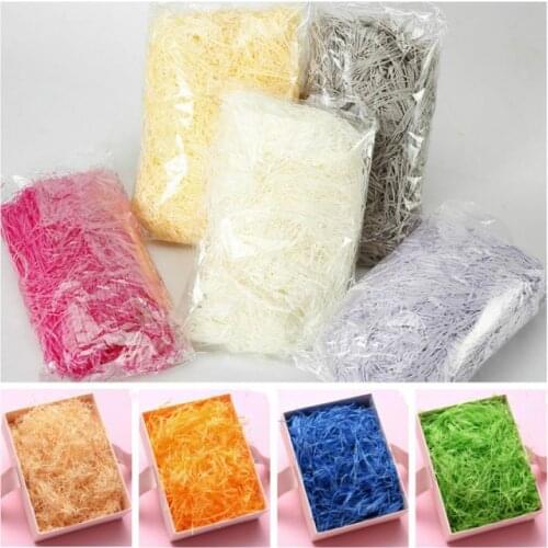 50g Multiple Colour Lafite Grass Gift Box Filler Wavy Fold Paper Gift Box Decorative Fruit Packaging Shockproof Filler