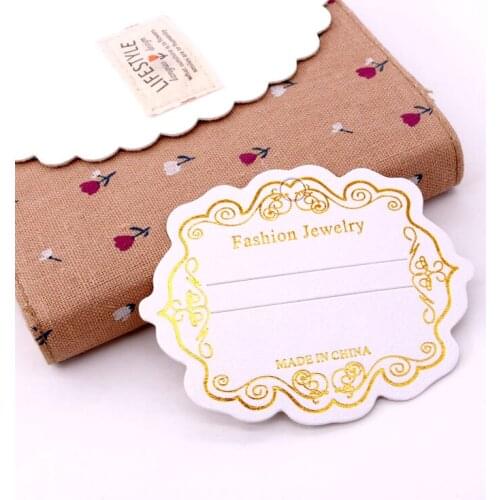 7*9cm DIY blank hair claw/barrette products packing card paper hair clip display card 100pcs per lot Luxurious gold stamping