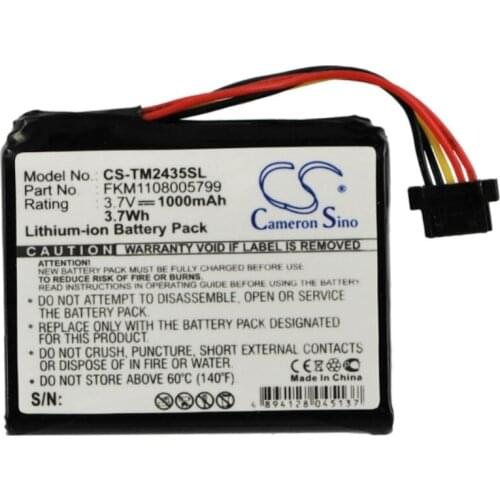Cameron Sino 1000mah battery for TOMTOM 4CQ01 4EN52 4EV52 Go 2435TM 2535M Go 2535TM WTE FKM1108005799 batteries