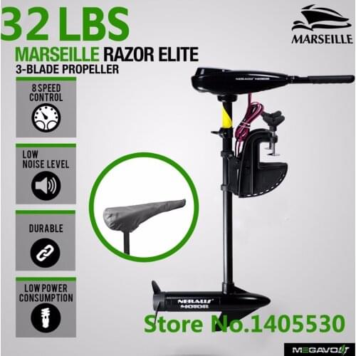 Electric Trolling 12V /32LBS NERAUS Electric Outboard Trolling Motor Inflatable Boat Marine Engine Fishing