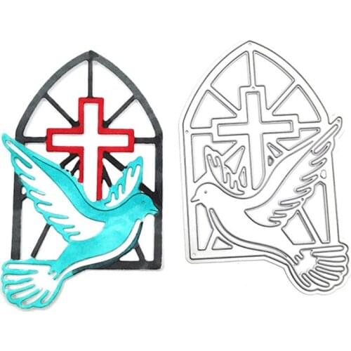 H58C Christian Peace Dove Metal Cutting Dies Stencil Scrapbooking DIY Album Stamp