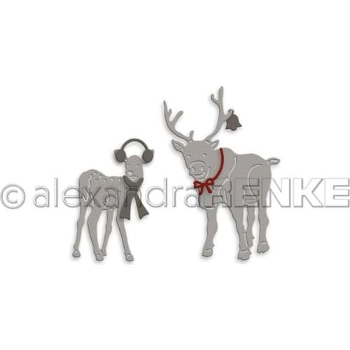 JMCRAFT 2021Cute deer music Metal Cutting Dies DIY Scrapbook Handmade Paper Craft Metal Steel Template Happy Christmas Dies