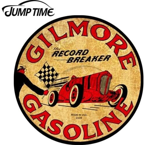 JumpTime 13 x 13cm Gilmore Gasoline The Record Breaker 1939 Waterproof Surfboard Car Stickers Windshield Personality Trunk Decal
