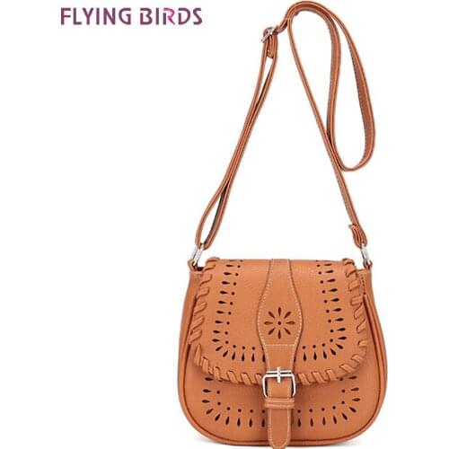 Flying birds! 2020 women messenger bags hollow out women handbag of brands leather bag designer womens pouch bolsas LS8780fb