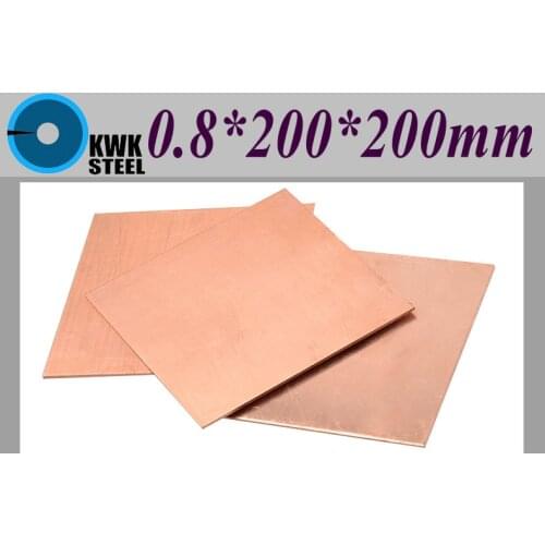 Copper Sheet 0.8*200*200mm Copper Plate Notebook Thermal Pad Pure Copper Tablets DIY Material