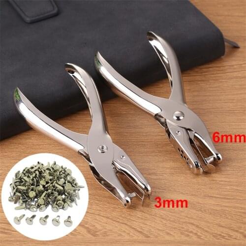 School Office Metal Hole Puncher 3mm/6mm Hand Paper Punch For Scrapbooking Border Tin Notebook Useful Cutter Tools New 2021