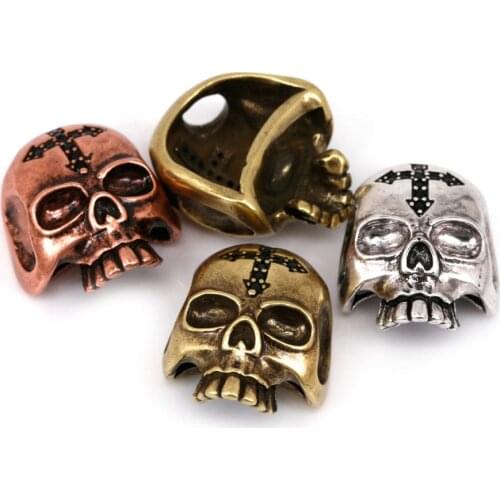 Fashion Paracord Skull Beads Charm fit for DIY Survival Bracelet Lanyard Jewelry Making