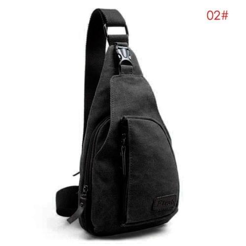 Men Canvas Bag Pack Travel Hiking Cross Body Messenger Shoulder Bag Sling Chest