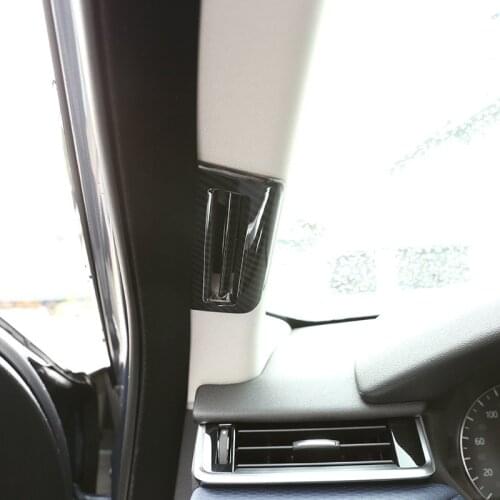 2pcs For Land rover Range Rover VELAR 20172018 ABS Carbon Fiber Pillar Post Covers Trim Car Accessories