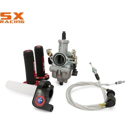 RUSSIA Motorcycle PZ30 30MM Pump Tuning Power Jet Carbureter Visiable Twister Dual Reinforced Cable Grips For Keihin