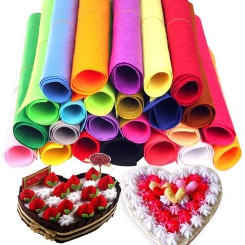New 1mm Colors 40x50cm Polyester Nonwoven Felt Cloth For Baby Toys DIY Handmade Sewing Bag Pillow Felt Fabric diy craft