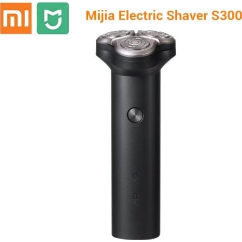 Original Xiaomi Mijia Electric Shaver S300 Razor 3 Head IPX7 Dry Wet Shaving Machine Beard Trimmer Washable Blade