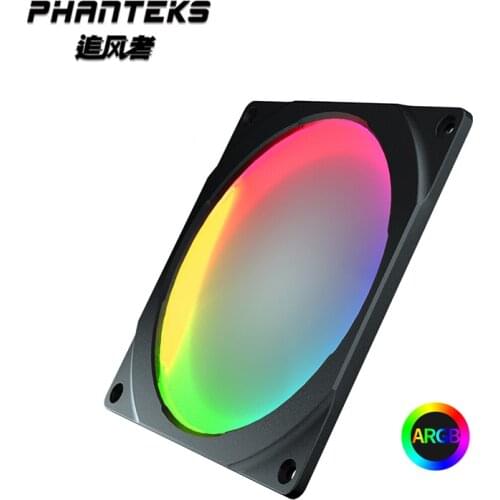 PHANTEKS 5V 120/140mm Halos RGB Colorful LED Rainbow Color Fan Aperture Compatible With 12cm Fan/Synchronous Motherboard Control