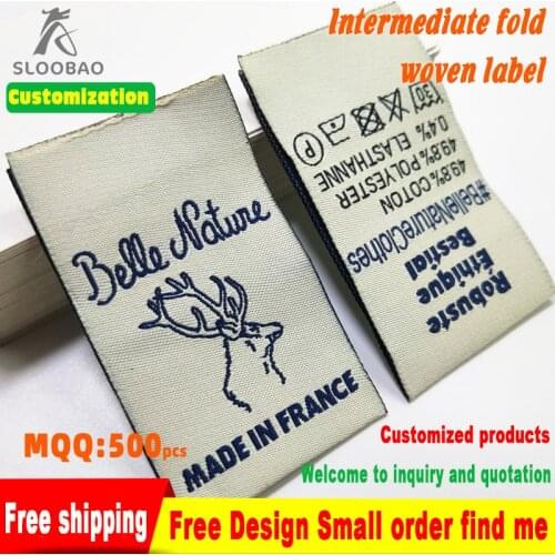 High density and high quality Childrens wear Custom clothing satin woven labels/garment embroidered tags/dress labels tags
