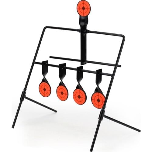 5 Targets Self Resetting Spinning Air Gun Rifle Shooting Metal Target Set Practice Playing for Airsoft For Nerf Firing Playing