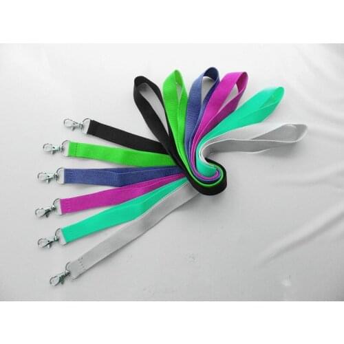 100pcs/lot Neck Strap Lanyards for keys ID Card Gym Mobile Phone Straps USB badge holder DIY Hang Rope Lanyard wholesale