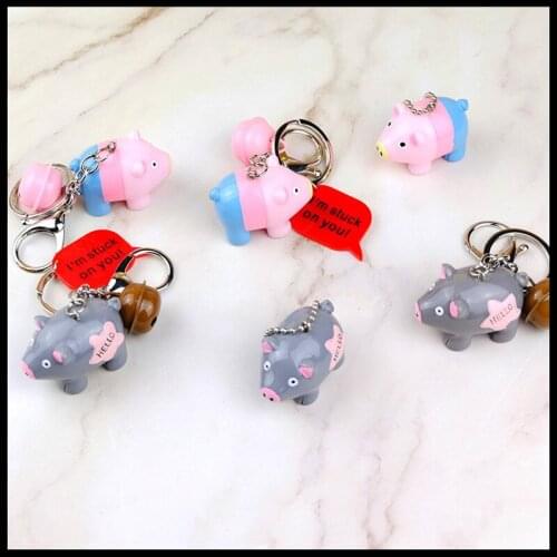 Resin Piggy Keychain Key Pendant Alloy Key Chain Bag Pendant Small Gift