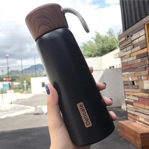 500ml Thermos Stainless Steel Portable Vacuum Flask Outdoor Travel Home Mugs Thermal Vacuum Cup Tea Coffee Soup Water Bottle Mug