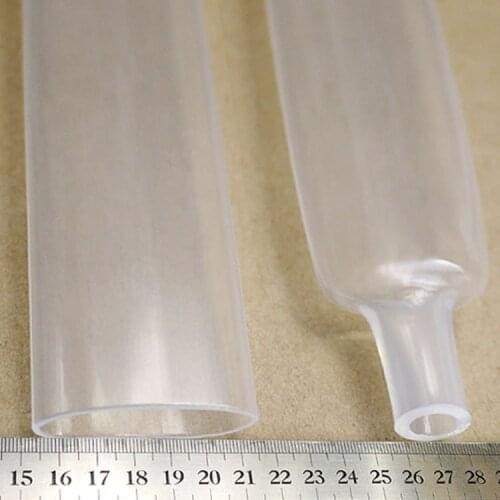Brand New 39mm 1 1/2" Adhesive Lined 3:1 Heat Shrink Tubing Waterproof Insulation Sleeving 1M Clear