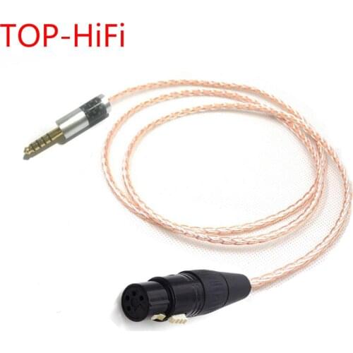 TOP-HiFi 7N OCC Silver Plated 4.4mm Balanced Male to 4-Pin XLR Balanced Female Connect Audio Adapter Cable