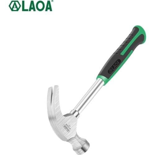 LAOA Claw Hammer 8OZ Steel Pipe Handle for Woodworking Shockproof Stainless Steel Hammers